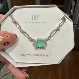 Bomb Party back on the chain mint green necklace